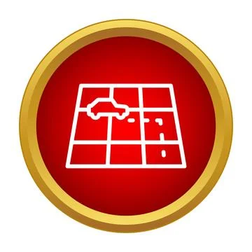 Car navigating route on digital map representing gps tracking Illustration