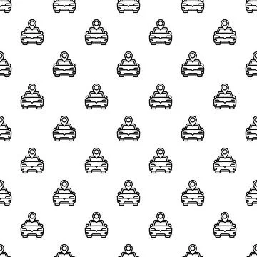 Car navigation pinpointing location seamless pattern background Stock Illustration