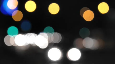 Car Night Bokeh Background Stock Footage 43678380