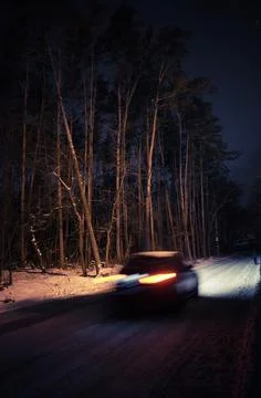 Car in the night Stock Photos
