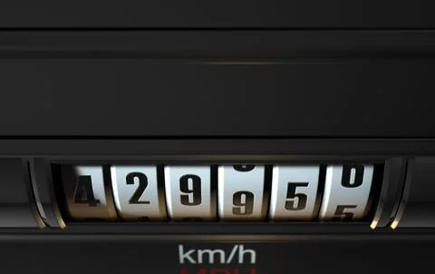 Car Odometer High Stock Illustration