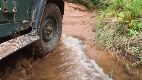 Car offroad Stock Footage 243502801