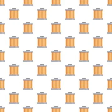 Car oil filter seamless pattern for vehicle maintenance Stock Illustration