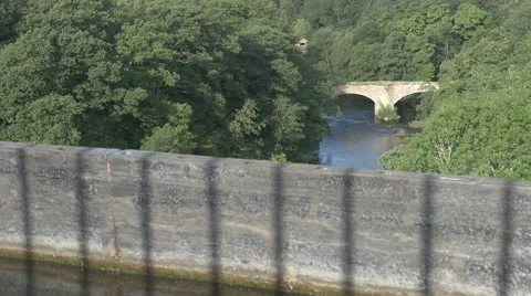 Car on Old Stone Bridge 스톡 동영상 61046487