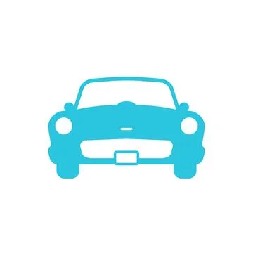 Car, oldtimer cabriolet icon, Isolated on white background. From blue icon se Stock Illustration