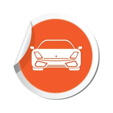 Car ORANGE LABEL Stock Illustration