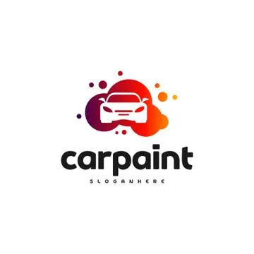 Car Paint Logo Template Design Vector. Car wash logo template Stock Illustration