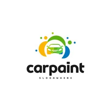 Car Paint Logo Template Design Vector. Car wash logo template Stock Illustration