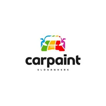 Car Paint Logo Template Design Vector Stock Illustration