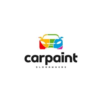 Car Paint Logo Template Design Vector Stock Illustration