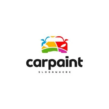 Car Paint Logo Template Design Vector Stock-Illustration