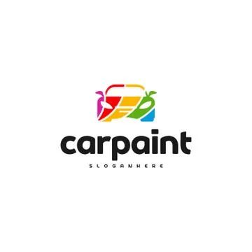 Car Paint Logo Template Design Vector Stock Illustration