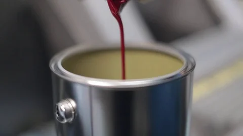 Car Paint Mixing - Adding Red Stock Footage 76080635