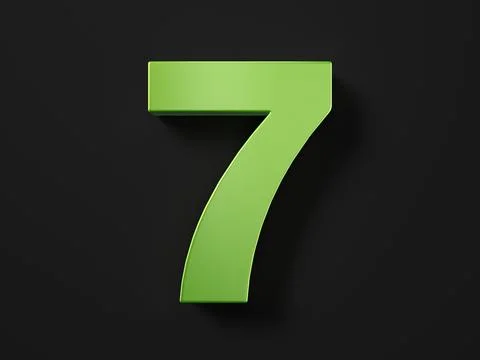 Car paint number seven Stock Illustration