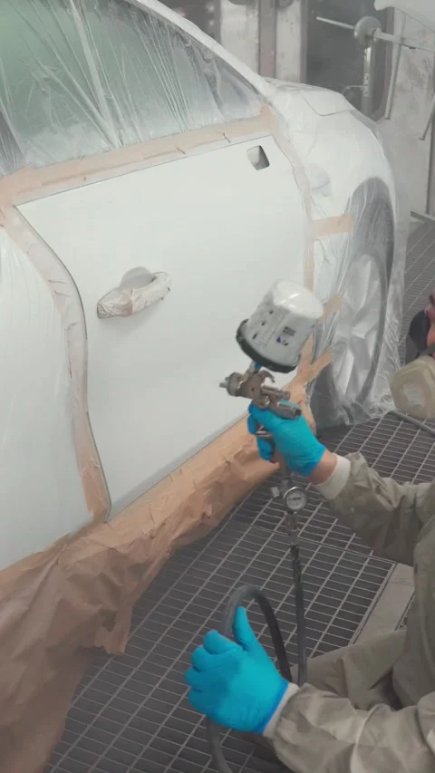 Car painting Stock Footage 304620043