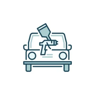 Car Painting vector concept colored icon Stock Illustration