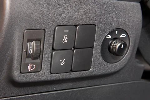 Car panel buttons 库存照片