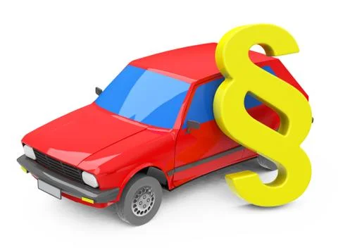 Car with paragraph Stock Illustration