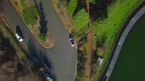 Car in the Park-4k 库存影片 83361143