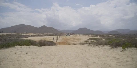 Car parked on deserted area Stock Footage 85844748