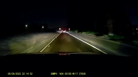 Car Parked on Freeway Causes Crash, Riverside, California, USA - 08 Jun 2022 Video stock 205428333
