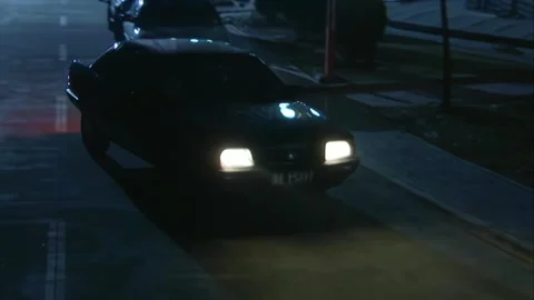 Car parked in front of unit at night Stock Footage 253771494
