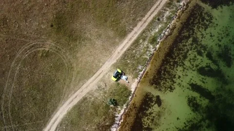 Car parked by the sea Stock Footage 160855121