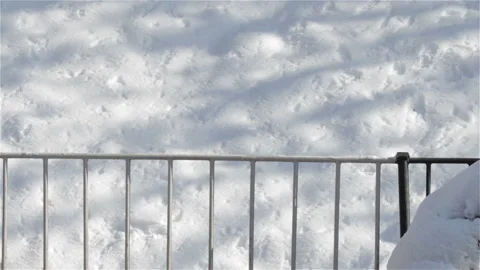 Car parked in snow Video stock 86471073