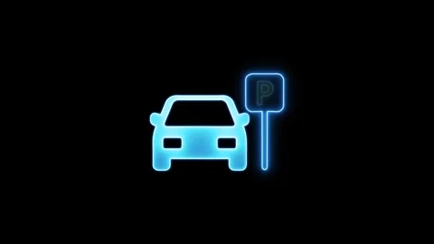 Car Parking 4k Transparent icon Animation Stock Footage 304190020