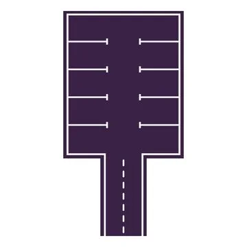 Car parking area with empty spaces for cars top view, vector asphalt surface 스톡 일러스트