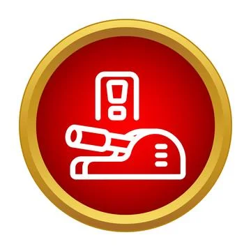 Car parking brake warning light icon Stock Illustration