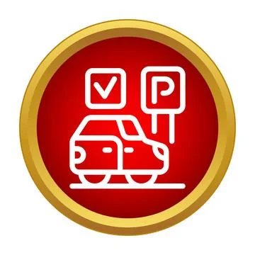 Car parking complete icon finding available space 스톡 일러스트