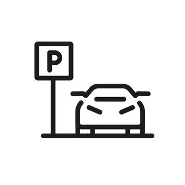 Car Parking Icon Stock Illustration