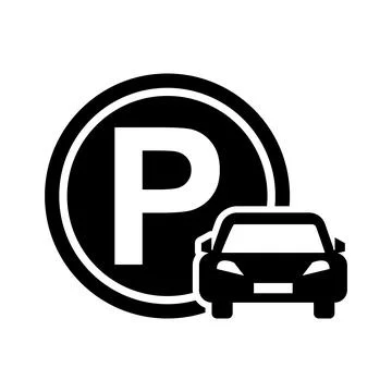 Car Parking Icon Vector Illustration Ilustración de archivo