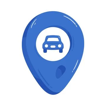 Car parking location Stock Illustration