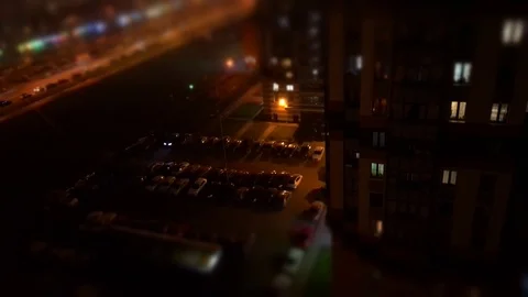 Car parking at night - Timelapse Stock Footage 119992654