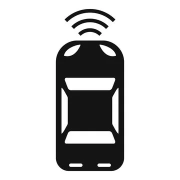 Car parking sensor icon, simple style Stock Illustration