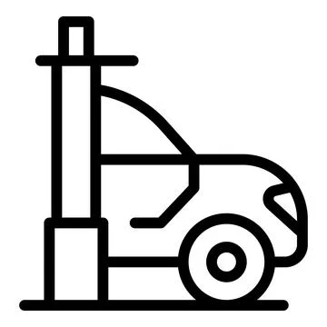 Car parking stop icon outline vector. Access barrier Ilustración de archivo