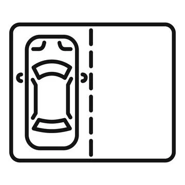 Car parking top view with empty space indicating availability for parking o.. 스톡 일러스트