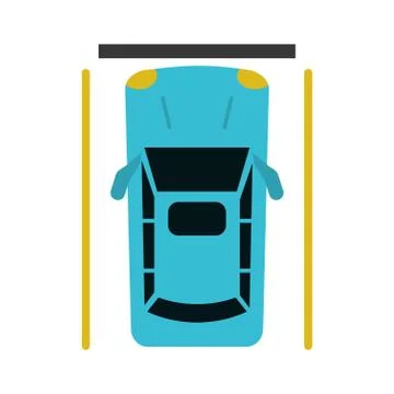 Car parking top view 스톡 일러스트