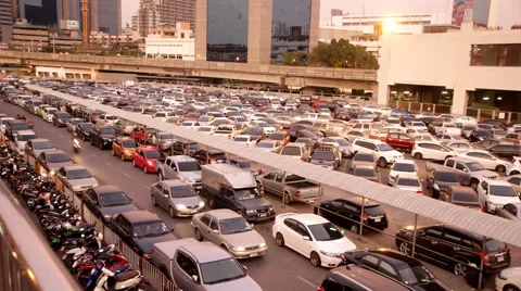 Car parks in city Video stock 59714786