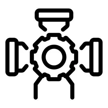 Car part engine piston connecting rod icon Stock Illustration