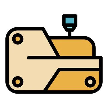 Car part printing icon vector flat Stock Illustration