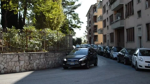 Car pass on a street Vídeo Stock 162253236