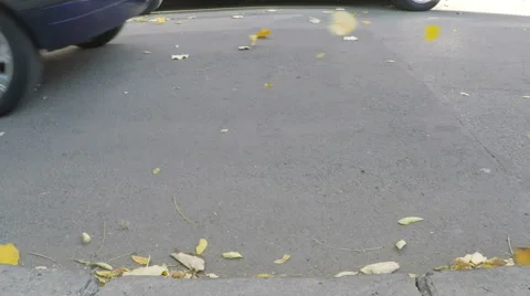 Car passing in front of the camera Stock Footage 56985475