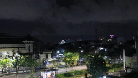 Car Passing, Night Street Vidéo 341624490