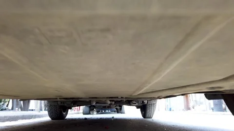 Car passing over the camera Stock Footage 259940986