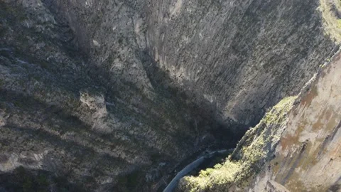 Car Passing Through Mountain Stock Footage 146083667