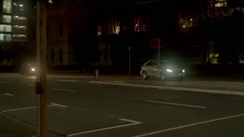 Car passing by to a traffic light  stop Stock Footage 236439699