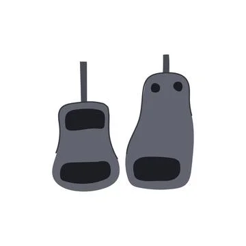 Car pedals controlling acceleration and braking Stock Illustration